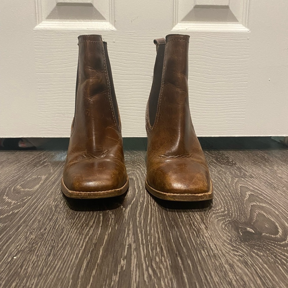 Brown, Aldo Square Toe Ankle Boot
